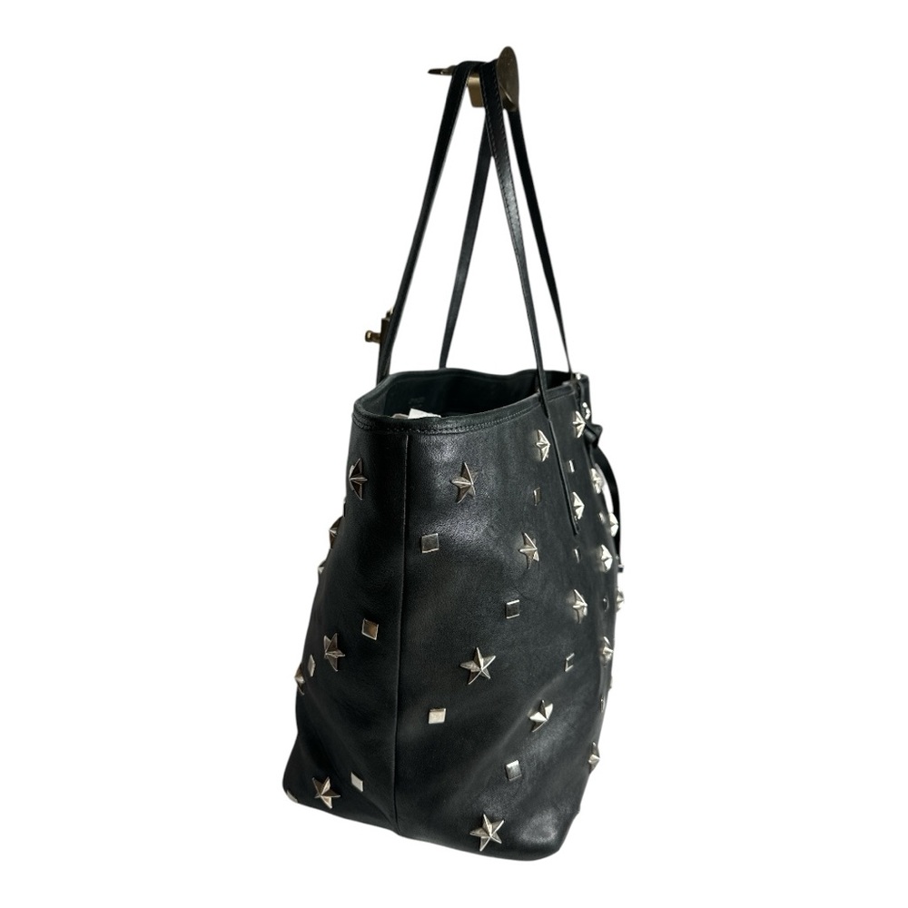 Jimmy Choo Black Leather Studded Handbag & Shoulder Bag, Tote Bag - Picture 8 of 16